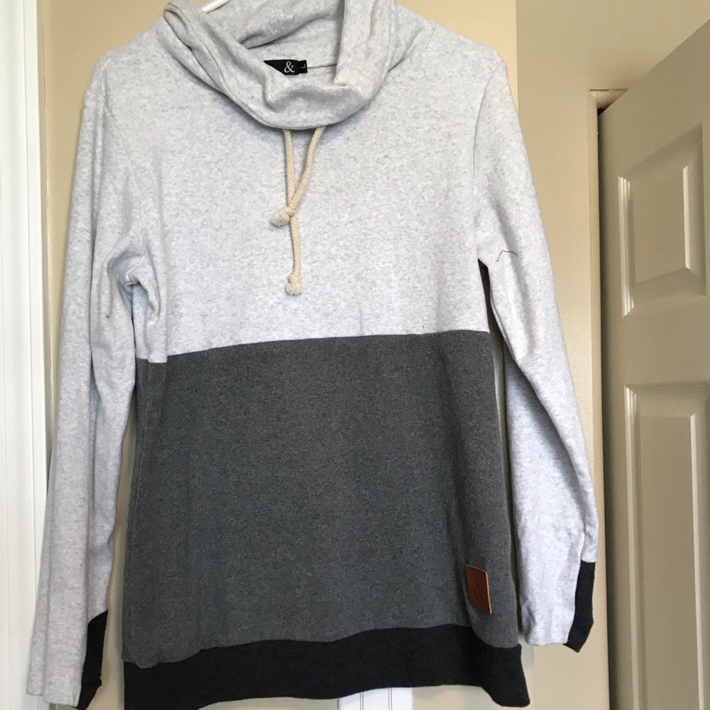 Cowl Neck Mindy Mae’s Market Ampersand Hoodie